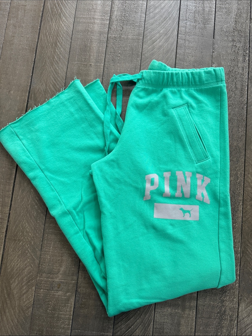 PINK Victoria's Secret Teal Green Boyfriend Style